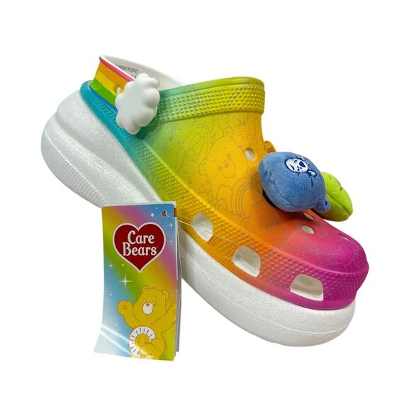 Crocs Classic Crush Clog Care Bears 'Rainbow' M Size 5/W Size 7 (210103-100) - Picture 2 of 9
